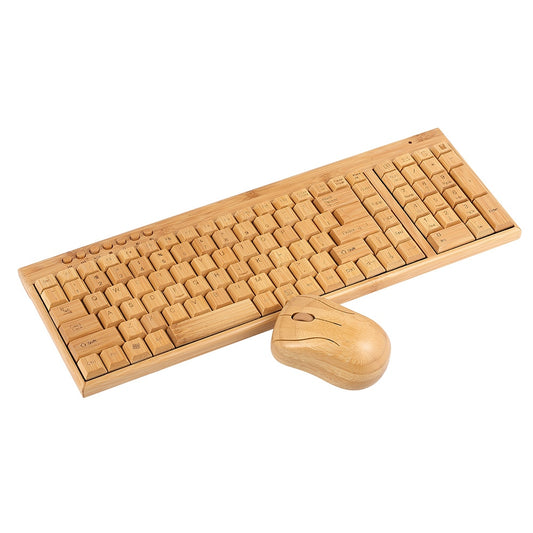 Wireless Bamboo PC Keyboard & Mouse Combo Set-Bieg&#39;s Products