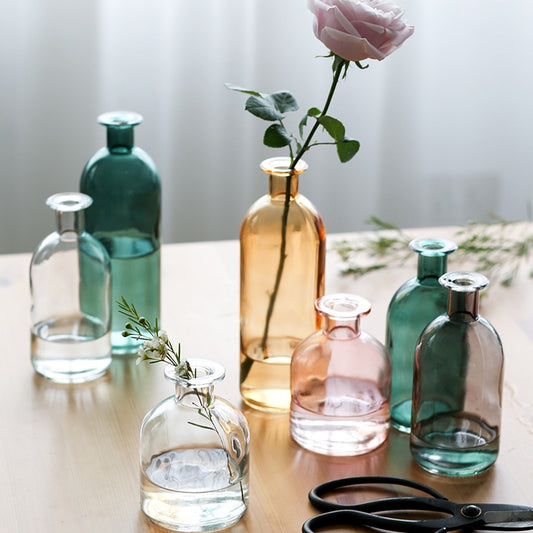 Transparent Glass Dill Vase